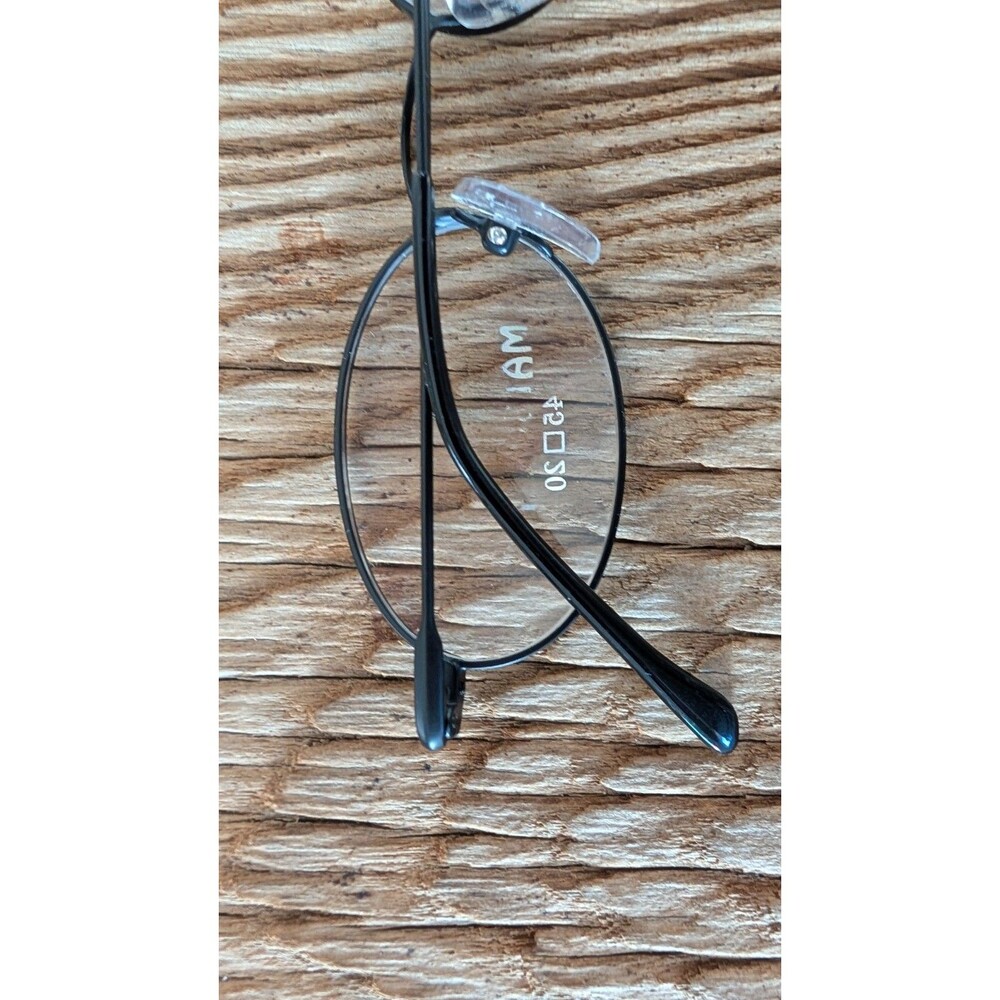Matsushida Japanese Black Stainless Steel Full Rim Oval Eyeglasses Frame Only - Picture 5 of 16